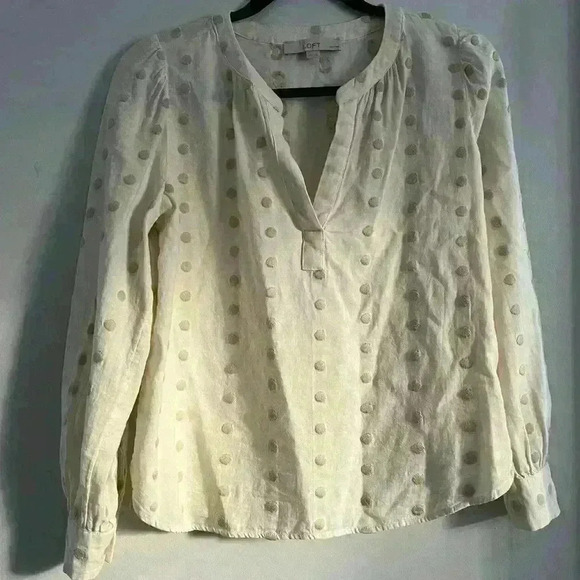 Loft polka dot long sleeve shirt - Picture 1 of 3